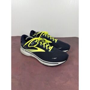 Brooks Ghost 15 Blue Yellow Running Shoes Sneakers 1103931D429 Men's Size 12.5 D